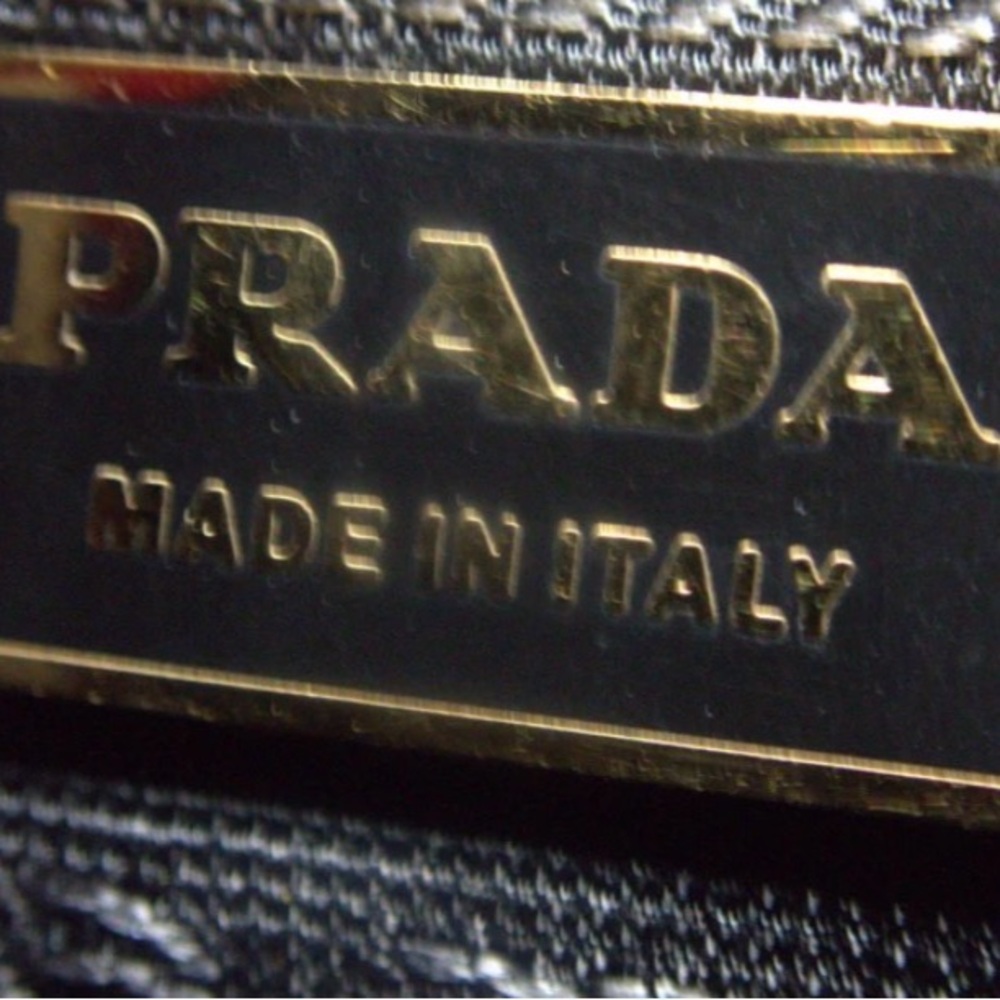 Prada Black Leather Crossbody with Gold Speckle Detail - Picture 10 of 10